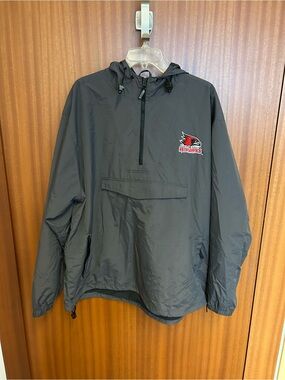 Unisex Gray Hooded Pullover Windbreaker with Southeast logo